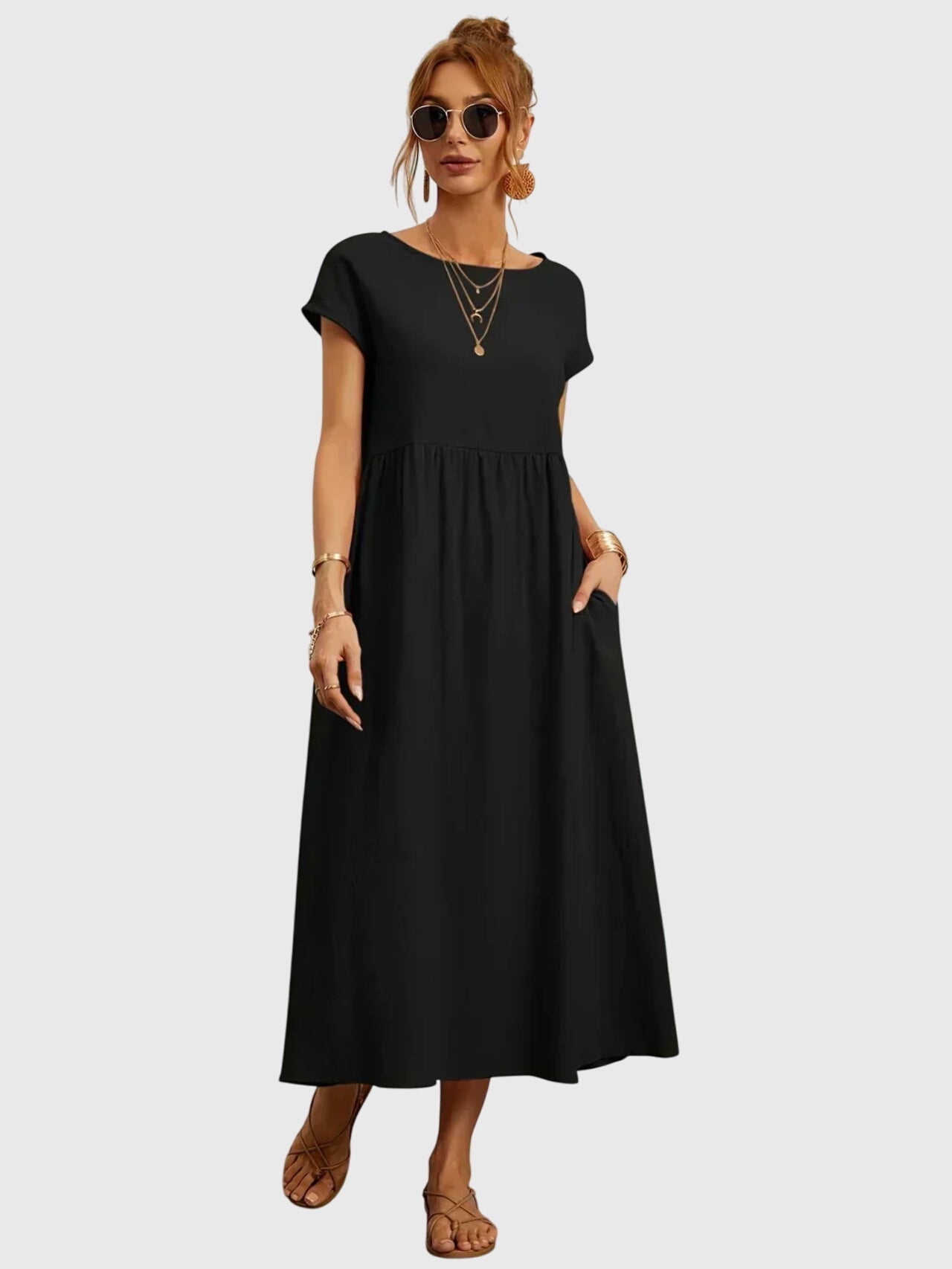 Giselle | luchtige casual midi jurk zomer