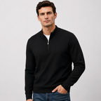 Men’s Business Casual Zip-Up Stand Collar Sweater