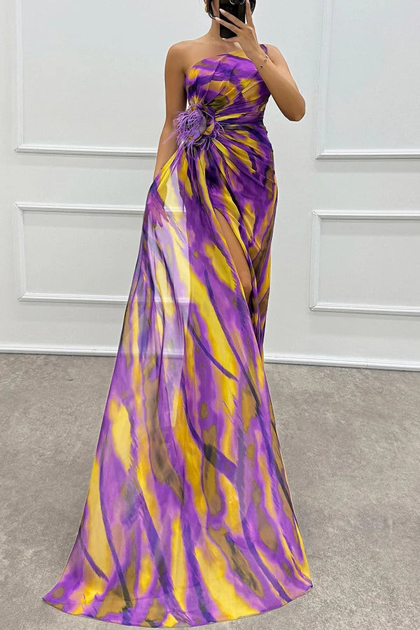 Isla | Kleurrijke maxi jurk elegant bruiloft