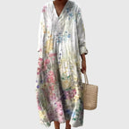 Stephanie | luchtige boho print midi jurk zomer
