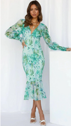 Lara | elegante midi jurk bloemenprint romantisch