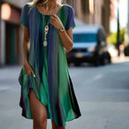 Nina | boho midi jurk kleuroverloop luchtig zomer