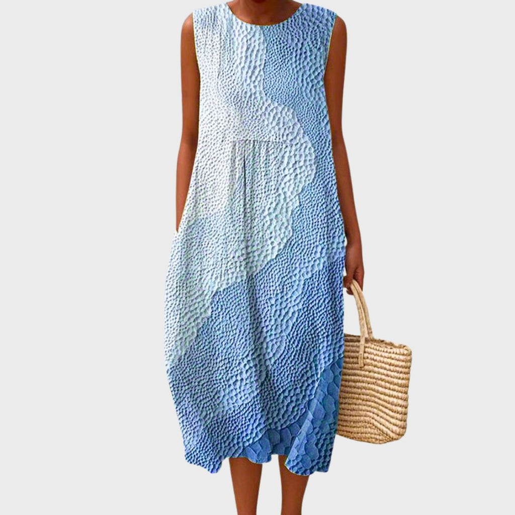 Emma | Comfortabel midi jurk geruit casual zomer