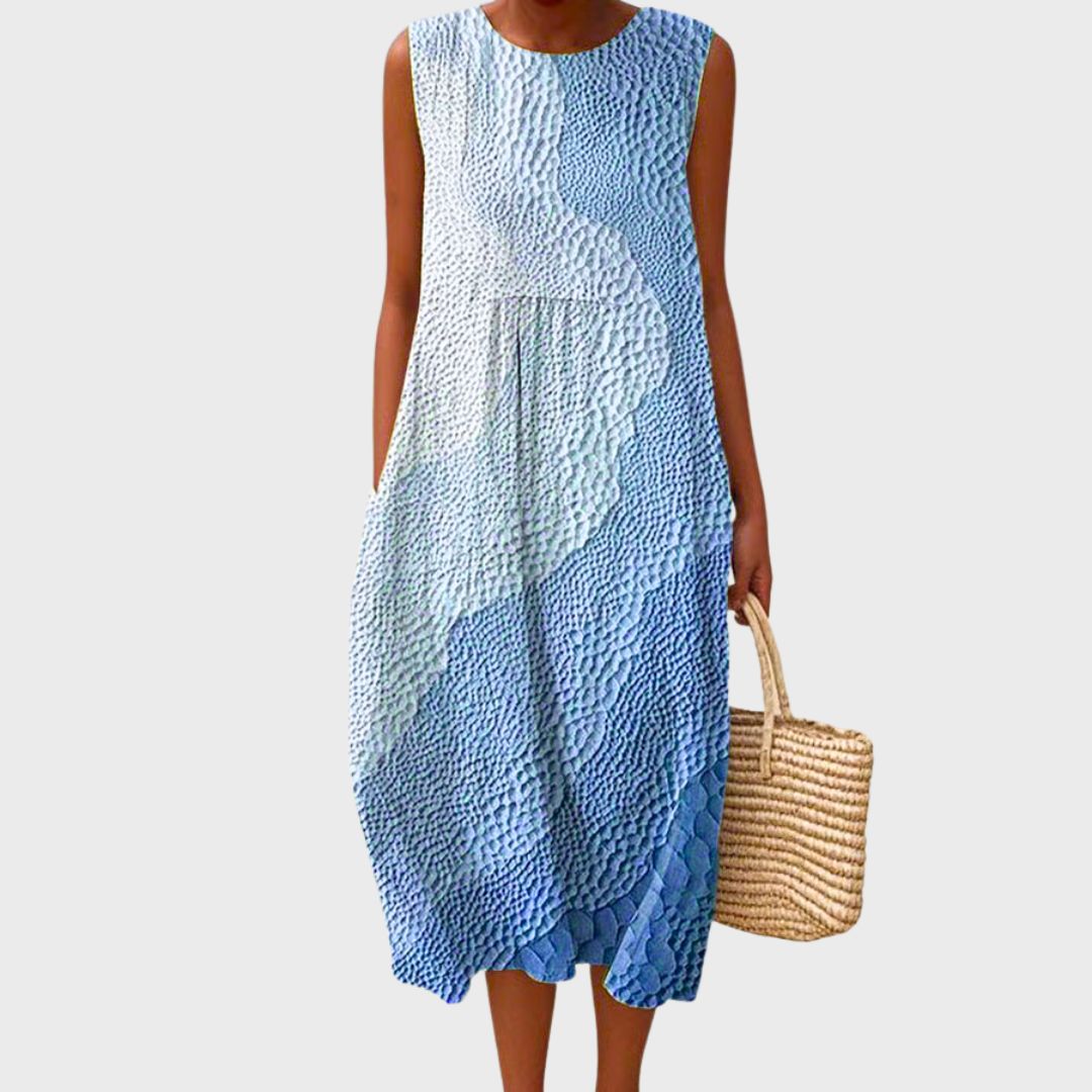 Emma | Comfortabel midi jurk geruit casual zomer