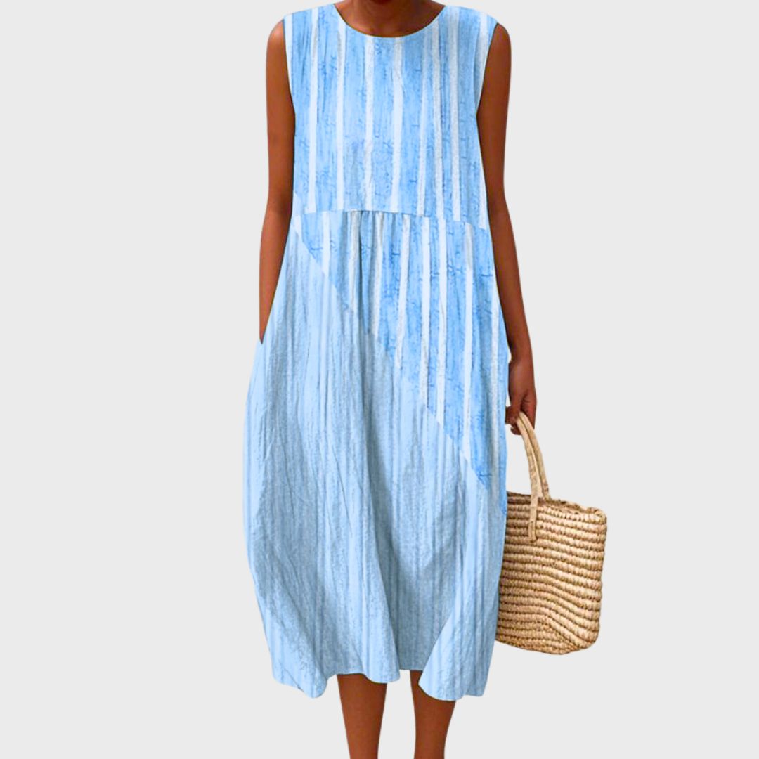 Emma | Comfortabel midi jurk geruit casual zomer