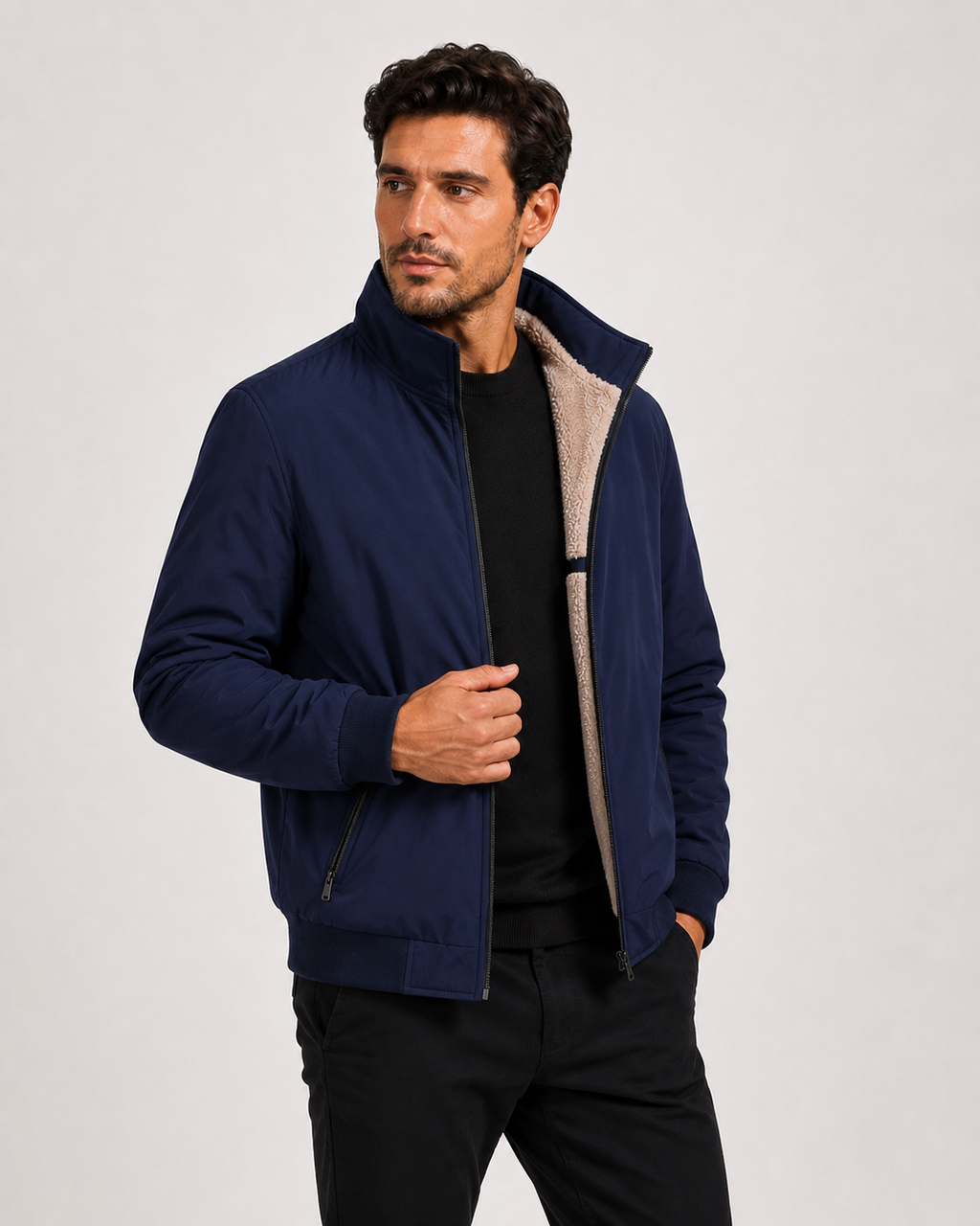 Men’s Fleece Jacket – Extra Thick & Warm for Cold Days