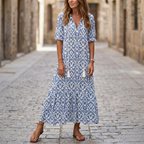 Annika | Comfortabel maxi jurk patroon dames