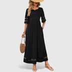 Delymarina | losvallende casual midi jurk zomer