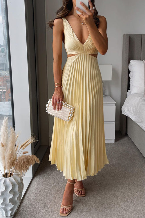 Elle | Elegante maxi jurk v-hals modern chic avond