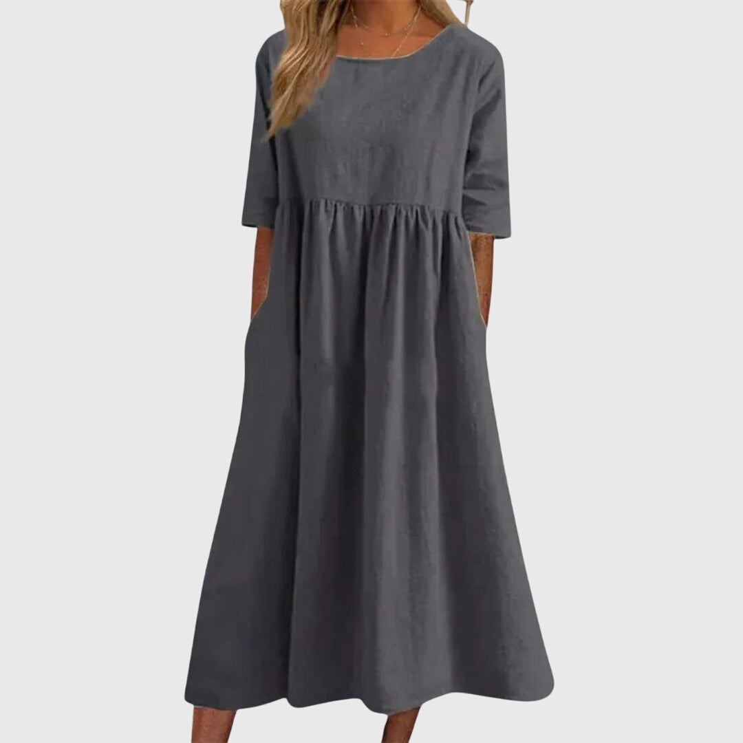 Haisley | relaxed simpel midi jurk casual