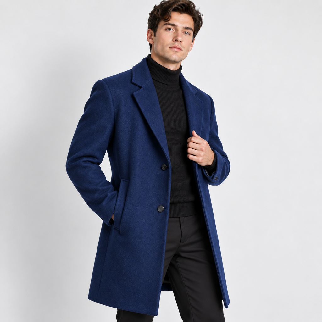 Men’s Slim Fit Mid-Length Trench Coat
