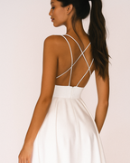 Katie | Strappy midi jurk elegant bruiloft