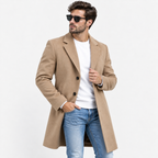 Men’s Classic Slim Fit Long Trench Coat