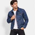 Men’s Vintage Slim-Fit Denim Jacket – Casual Lapel Jean Coat
