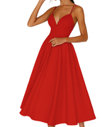 Katie | Strappy midi jurk elegant bruiloft