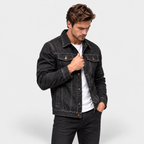 Men’s Vintage Slim-Fit Denim Jacket – Casual Lapel Jean Coat