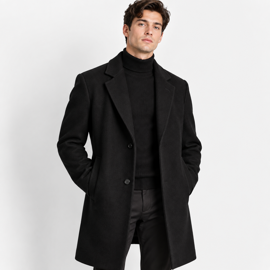 Men’s Slim Fit Mid-Length Trench Coat