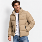 Men’s Winter Thickened Stand Collar Jacket – Warm Casual Puffer Coat