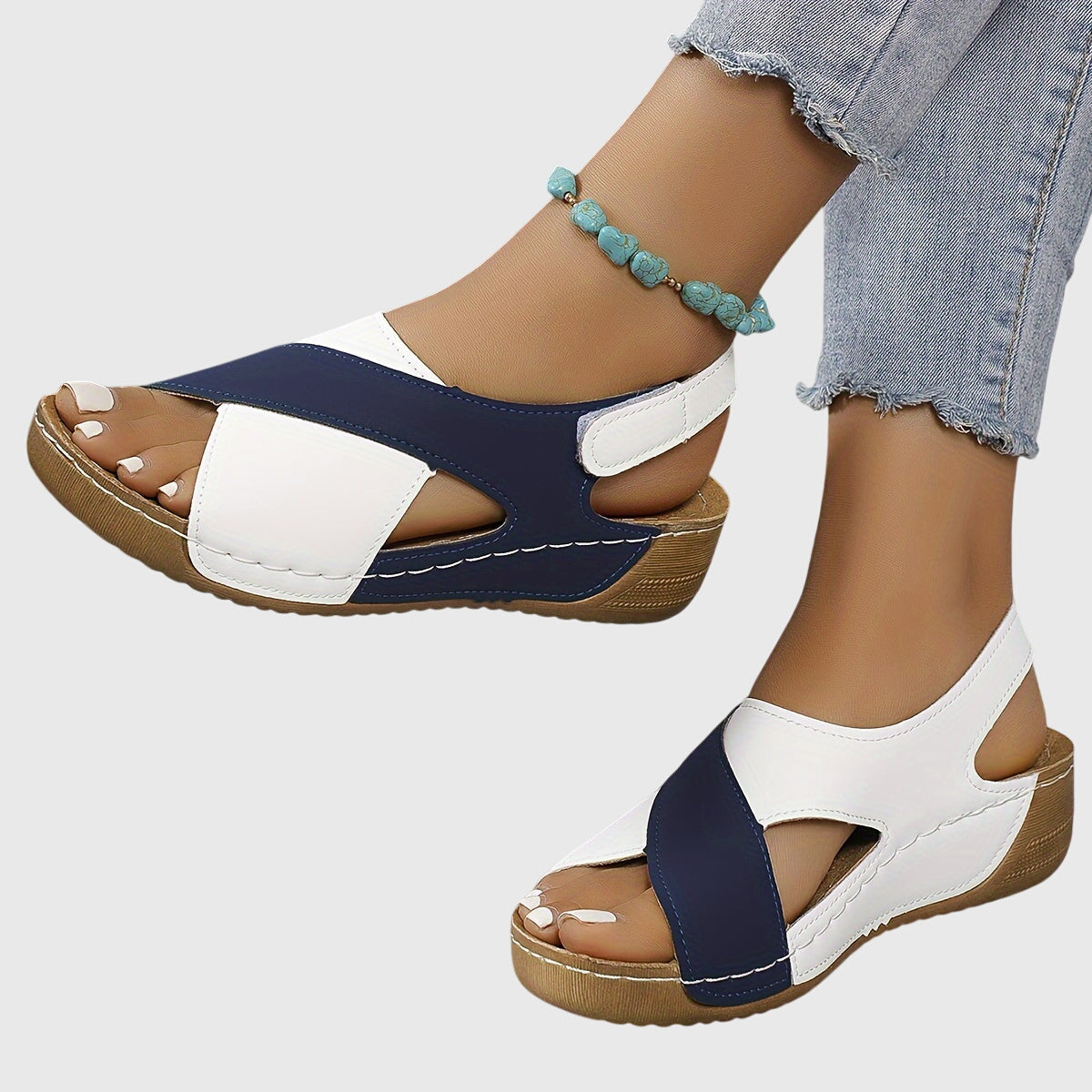 Ainsley | Comfortabel plateau sandalen dames zomerschoenen