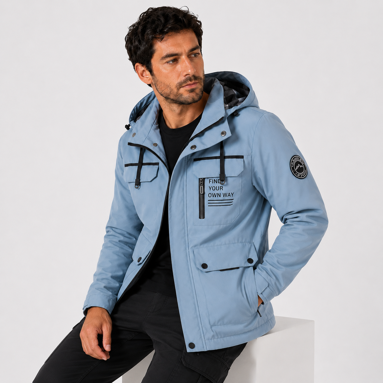 Men’s Casual Bomber Jacket – Lightweight Windbreaker for Spring & Summer