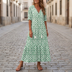 Annika | Comfortabel maxi jurk patroon dames