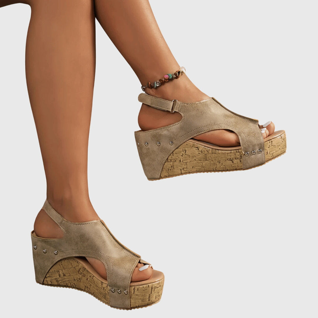Lydia | Comfortabel sleehak sandalen plateau zomerschoenen dames