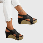 Lydia | Comfortabel sleehak sandalen plateau zomerschoenen dames