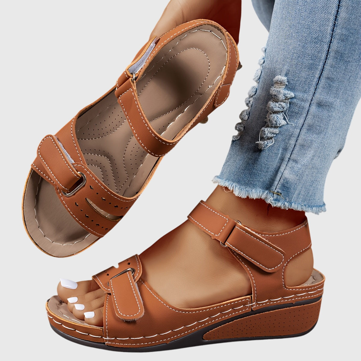 Crystal | Comfortabel verstelbare sandalen dames zomerschoenen