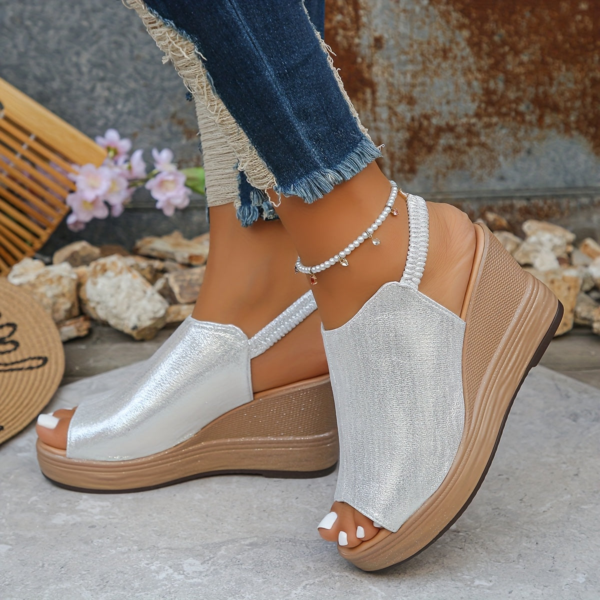 Aurora | Comfortabel sleehak sandalen dames instap schoenen