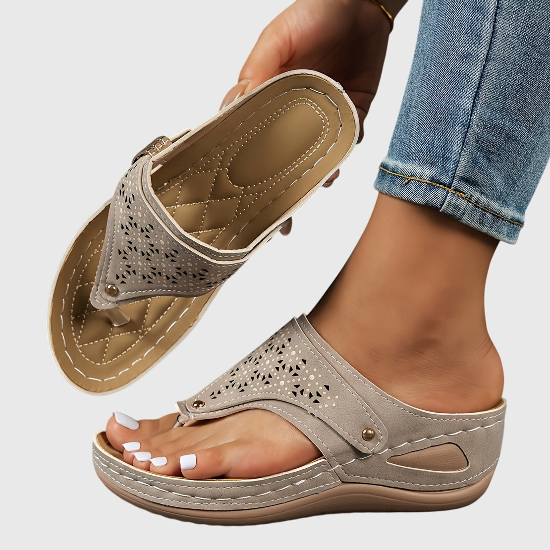 Livia | Stijlvol comfort sandalen dames instappers zomer