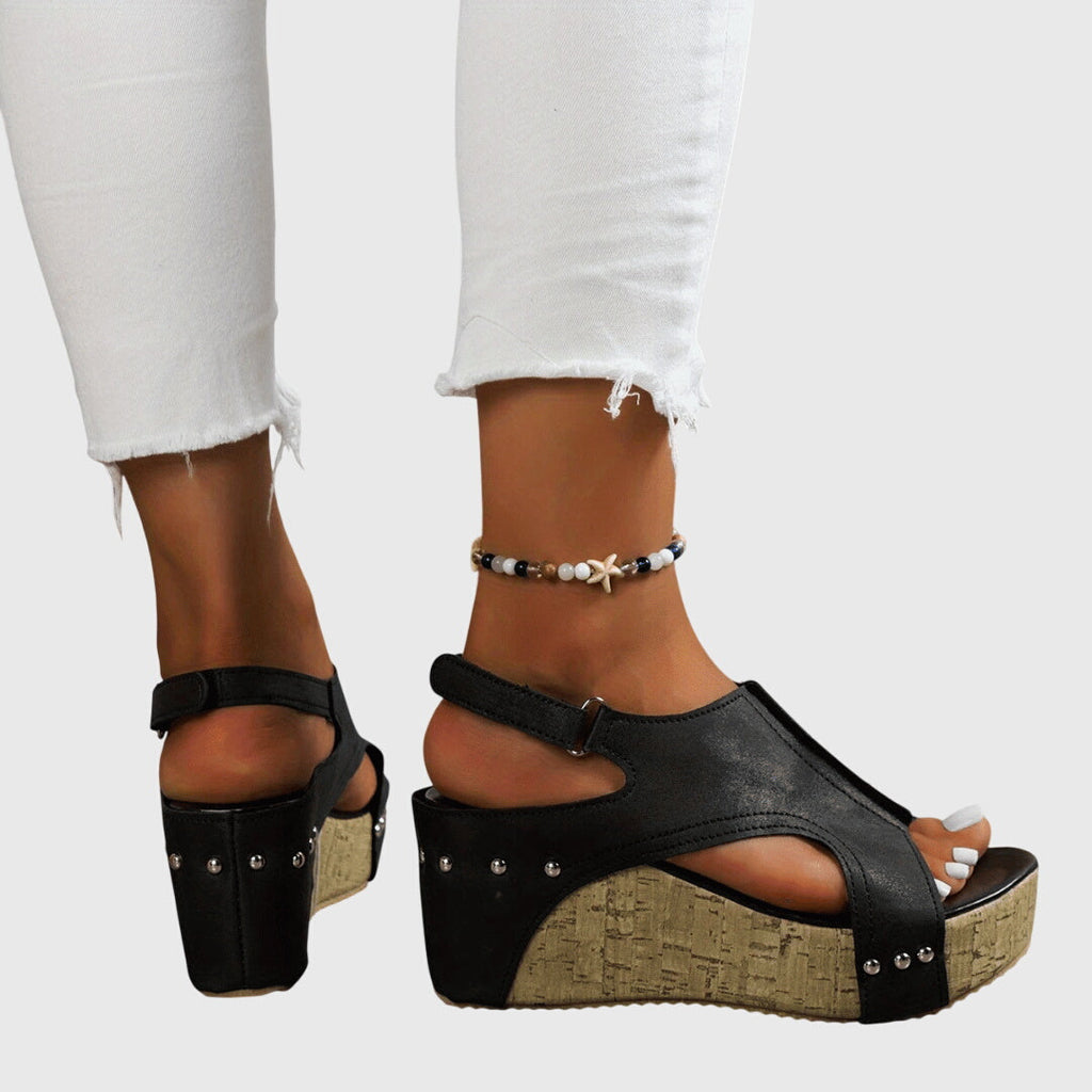 Lydia | Comfortabel sleehak sandalen plateau zomerschoenen dames