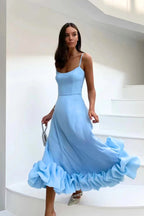 Dahlia | Vloeiende maxi jurk elegant casual bruiloft