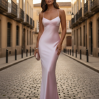 Esmee | Elegant maxi jurk satijn avondjurk dames