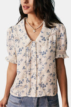 Alyna | Luchtig blouse dames top bloemen print