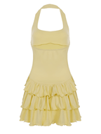 Bartie | Sexy Mini-Halterjurk Met Ruches Voor Een Feestelijke Look