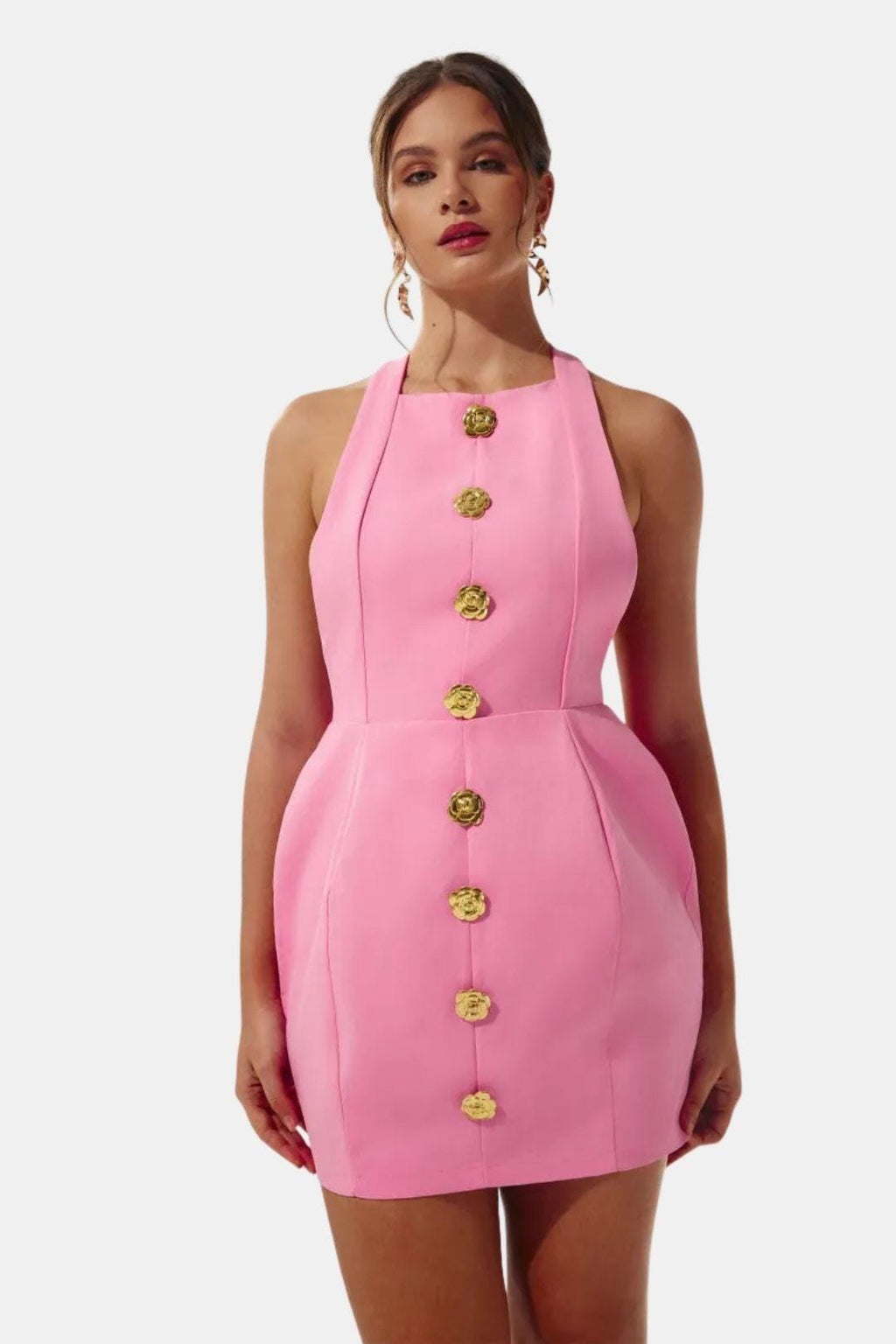 Becci | Elegant Mini Open Rug Dress Feest Outfit
