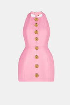 Becci | Elegant Mini Open Rug Dress Feest Outfit