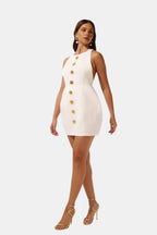 Becci | Elegant Mini Open Rug Dress Feest Outfit