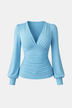 Betsy | Chic blouse dames top geplooid getailleerd