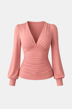 Betsy | Chic blouse dames top geplooid getailleerd