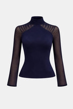 Caliana | Stijlvol Col Top Dames Mesh Avond