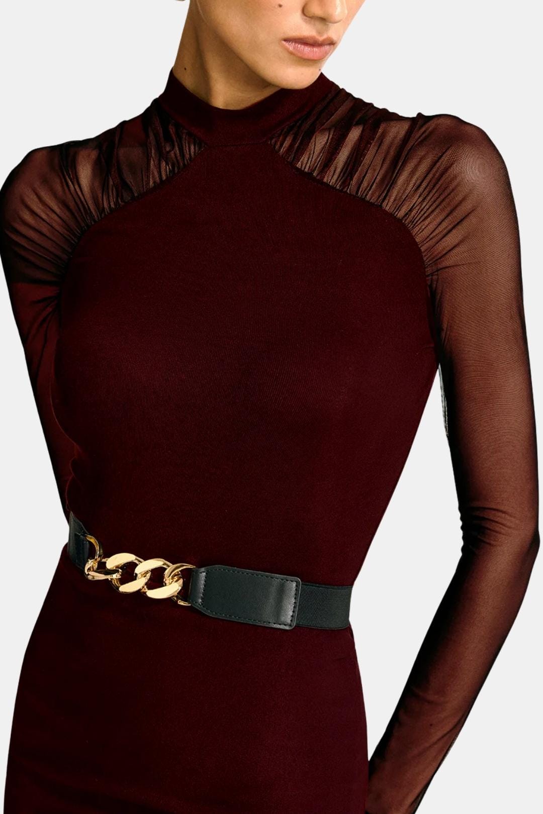Caliana | Stijlvol Col Top Dames Mesh Avond