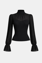 Calina | Chic Col Blouse Dames Top Elegant