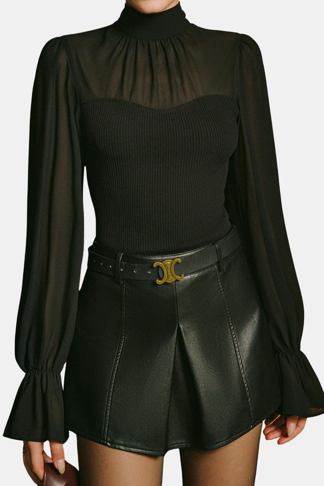Calina | Chic Col Blouse Dames Top Elegant