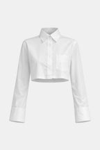 Calista | Chic blouse dames top cropped minimalistisch