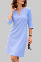 Lotte | comfortabel midi jurk dames v hals
