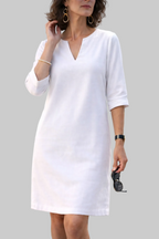 Lotte | comfortabel midi jurk dames v hals