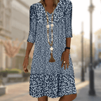 Kamy | midi jurk relaxed pasvorm v-hals casual