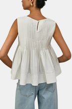 Elodia | Comfortabel Peplum Top Dames pleated