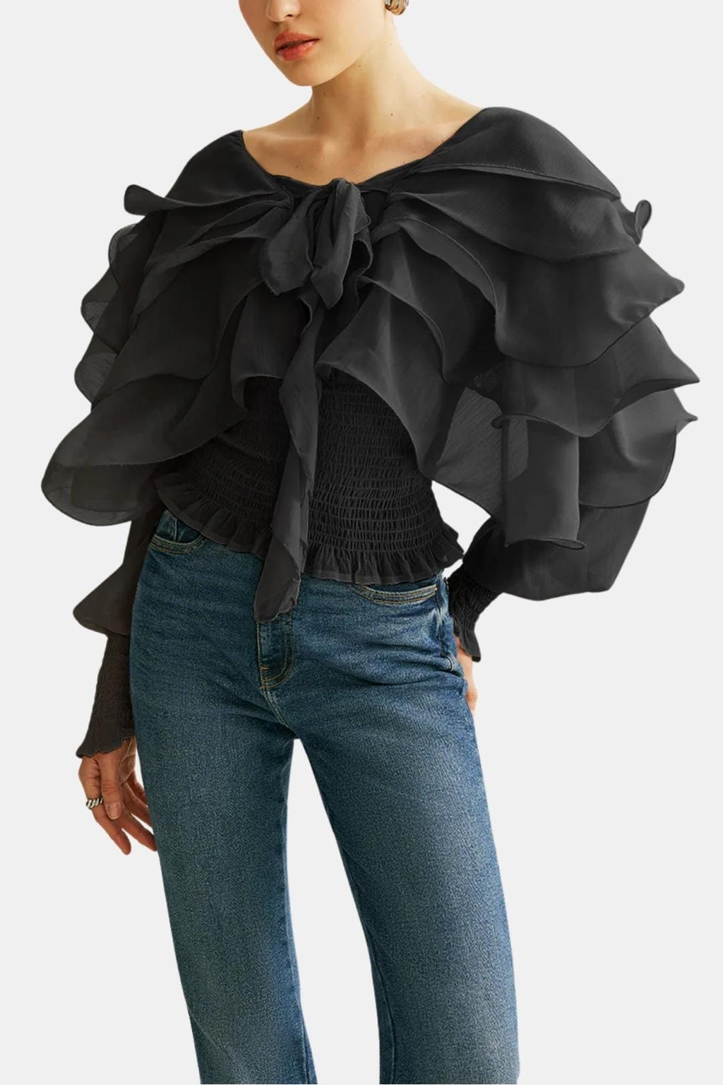 Elvessa | Elegant Ruffle blouse Dames Top Feestelijk